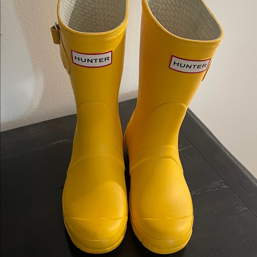 Hunter Kids Bright Yellow Rain Boots